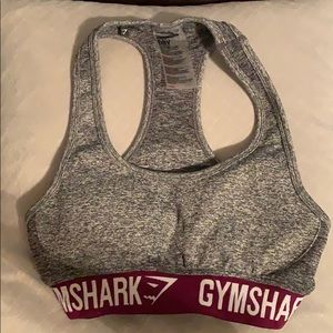 Gymshark Flex Sports Bra- Charcoal/ Deep Plump